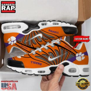 NCAA Clemson Tigers Sport Football Logo Custom Air Max Plus Shoes