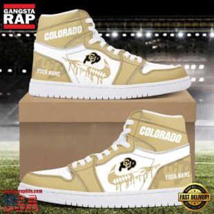 NCAA Colorado Buffaloes Grunge Style Custom Air Jordan 1 Shoes