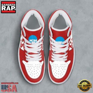 NCAA Cornell Big Red Grunge Style Custom Air Jordan 1 Shoes