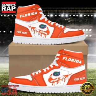 NCAA Florida Gators Grunge Style Custom Air Jordan 1 Shoes