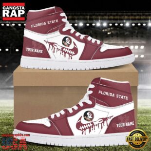 NCAA Florida State Seminoles Grunge Style Custom Air Jordan 1 Shoes