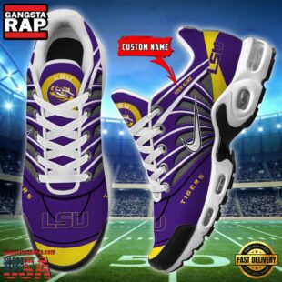 NCAA LSU Tigers Sport Football Logo Custom Air Max Plus Shoes