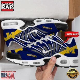 NCAA Michigan Wolverines Sport Football Logo Custom Air Max Plus Shoes