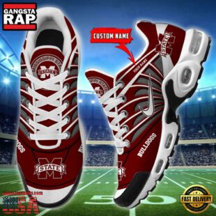 NCAA Mississippi State Bulldogs Sport Football Logo Custom Air Max Plus Shoes