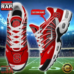 NCAA NC State Wolfpack Sport Football Logo Custom Air Max Plus Shoes