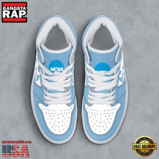 NCAA North Carolina Tar Heels Grunge Style Custom Air Jordan 1 Shoes