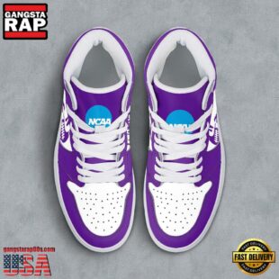 NCAA Northwestern Wildcats Grunge Style Custom Air Jordan 1 Shoes