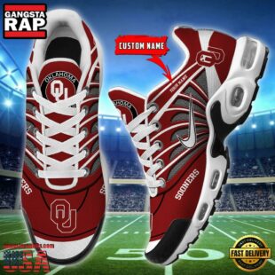 NCAA Oklahoma Sooners Sport Football Logo Custom Air Max Plus Shoes