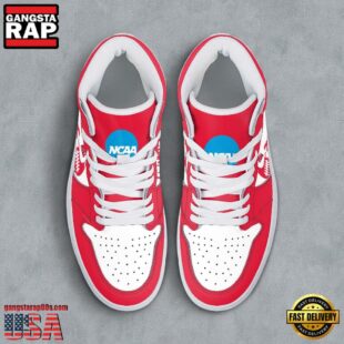 NCAA Ole Miss Rebels Grunge Style Custom Air Jordan 1 Shoes