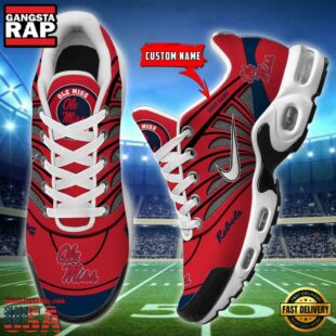 NCAA Ole Miss Rebels Sport Football Logo Custom Air Max Plus Shoes