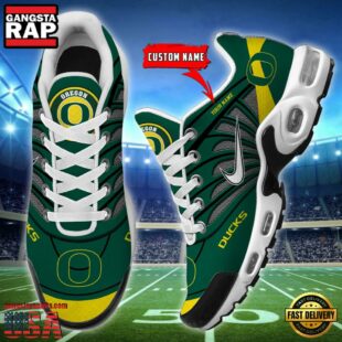 NCAA Oregon Ducks Sport Football Logo Custom Air Max Plus Shoes