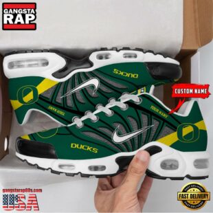 NCAA Oregon Ducks Sport Football Logo Custom Air Max Plus Shoes