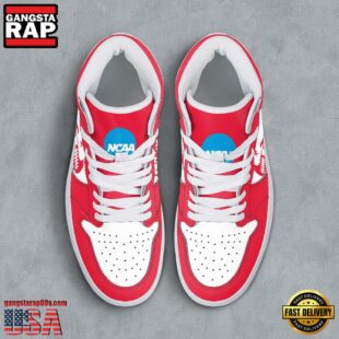 NCAA SMU Mustangs Grunge Style Custom Air Jordan 1 Shoes