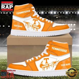 NCAA Tennessee Volunteers Grunge Style Custom Air Jordan 1 Shoes