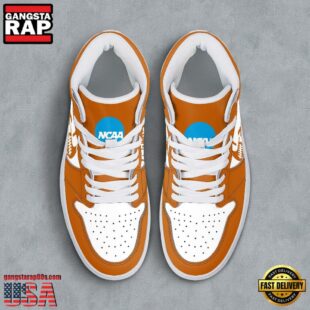 NCAA Texas Longhorns Grunge Style Custom Air Jordan 1 Shoes