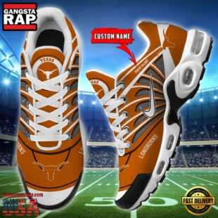 NCAA Texas Longhorns Sport Football Logo Custom Air Max Plus Shoes