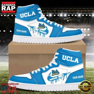 NCAA UCLA Bruins Grunge Style Custom Air Jordan 1 Shoes