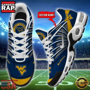 NCAA West Virginia Mountaineers Sport Football Logo Custom Air Max Plus Shoes