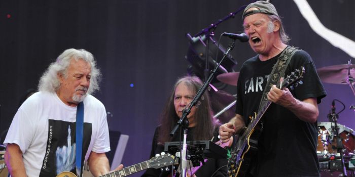 neil young during an acoustic performance