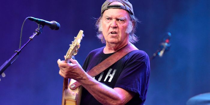 neil young performing live in concert