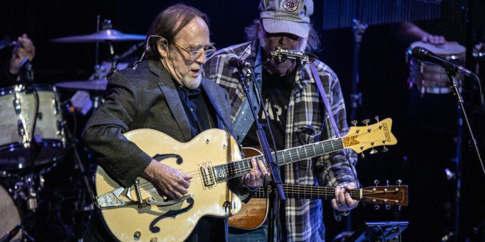 neil young performing with buffalo springfield