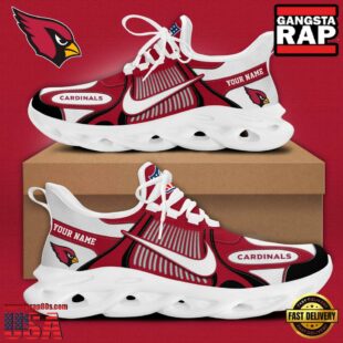 NFL Arizona Cardinals Blue White Stripes Logo Custom Clunky Max Soul Shoes