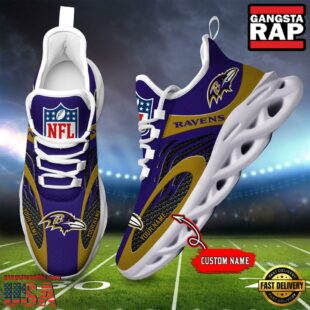 NFL Baltimore Ravens Custom Max Soul Shoes