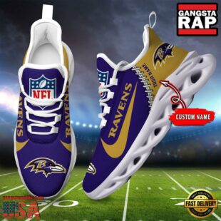 NFL Baltimore Ravens Custom Name Max Soul Shoes Gift For Fans