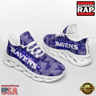 NFL Baltimore Ravens Knitted Camouflage Sport Team Max Soul Shoes