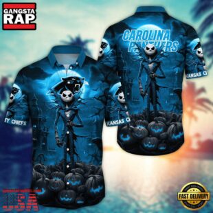 NFL Carolina Panthers Halloween Jack Hawaiian Shirt