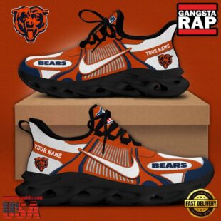 NFL Chicago Bears Blue White Stripes Logo Custom Clunky Max Soul Shoes