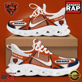 NFL Chicago Bears Blue White Stripes Logo Custom Clunky Max Soul Shoes