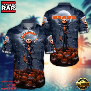 NFL Chicago Bears Halloween Jack Hawaiian Shirt