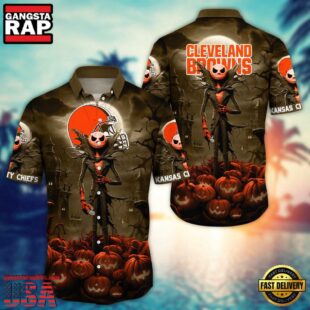 NFL Cleveland Browns Halloween Jack Hawaiian Shirt