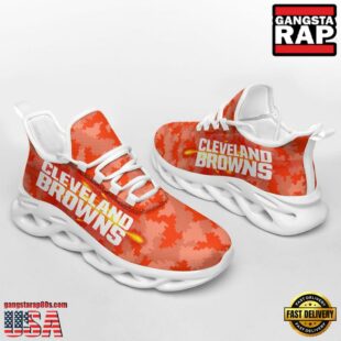 NFL Cleveland Browns Knitted Camouflage Sport Team Max Soul Shoes