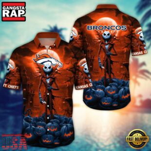 NFL Denver Broncos Halloween Jack Hawaiian Shirt