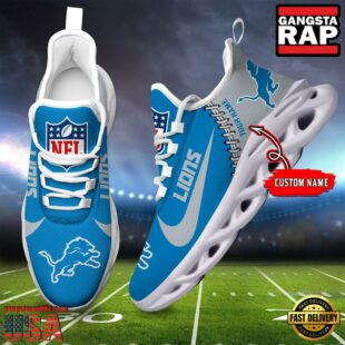 NFL Detroit Lions Custom Name Max Soul Shoes Gift For Fans