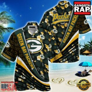 NFL Green Bay Packers Summer Hawaii Shirt With Tropical Flower Pattern