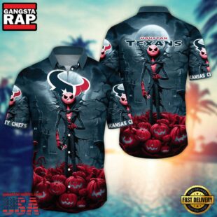 NFL Houston Texans Halloween Jack Hawaiian Shirt