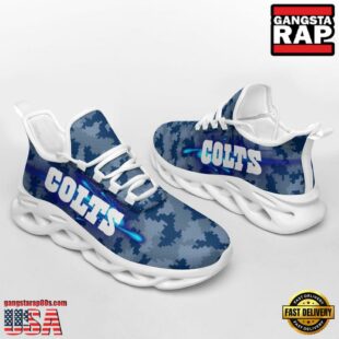 NFL Indianapolis Colts Knitted Camouflage Sport Team Max Soul Shoes