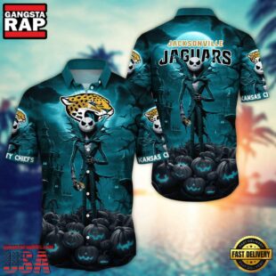 NFL Jacksonville Jaguars Halloween Jack Hawaiian Shirt