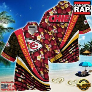 NFL Kansas City Chiefs Summer Hawaii Shirt With Tropical Flower Pattern