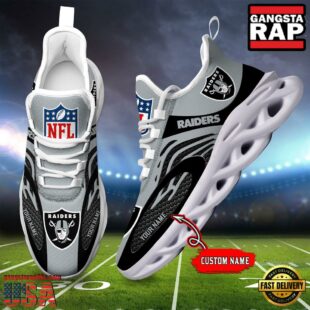 NFL Las Vegas Raiders Custom Max Soul Shoes