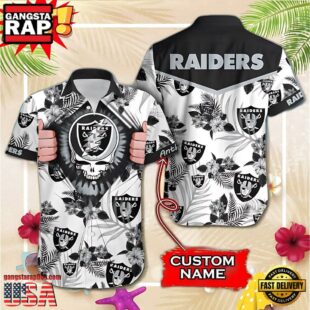 NFL Las Vegas Raiders Grateful Dead Personalized Unisex Hawaiian Shirt