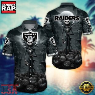 NFL Las Vegas Raiders Halloween Jack Hawaiian Shirt