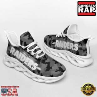 NFL Las Vegas Raiders Knitted Camouflage Sport Team Max Soul Shoes