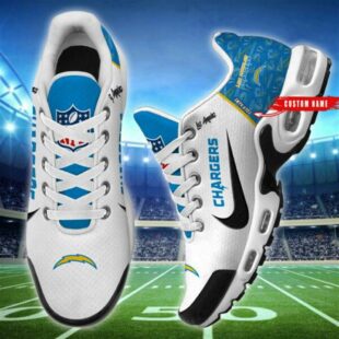 NFL Los Angeles Chargers Custom Name Air Max Plus Shoes