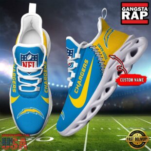 NFL Los Angeles Chargers Custom Name Max Soul Shoes Gift For Fans