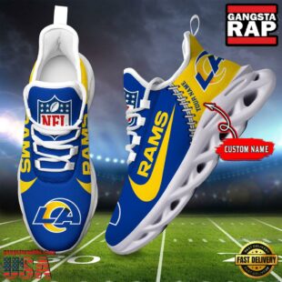 NFL Los Angeles Rams Custom Name Max Soul Shoes Gift For Fans