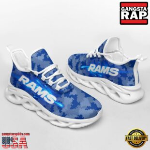 NFL Los Angeles Rams Knitted Camouflage Sport Team Max Soul Shoes